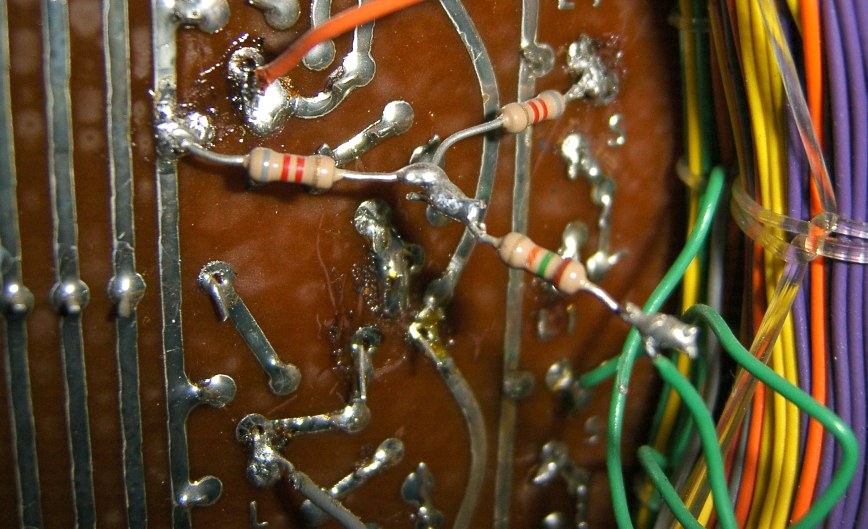 Extra resistors on the Great Bourdon switch.