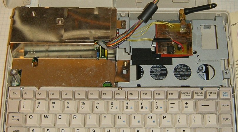 Radiomodem components installed